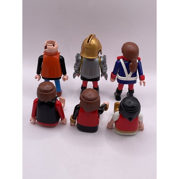 Set Of 6 Playmobil Geobra Pirate & Knight Action Figures - Picture 2 of 2
